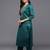Women Ethnic Motifs Embroidered Straight Kurta with Trousers & With Dupatta