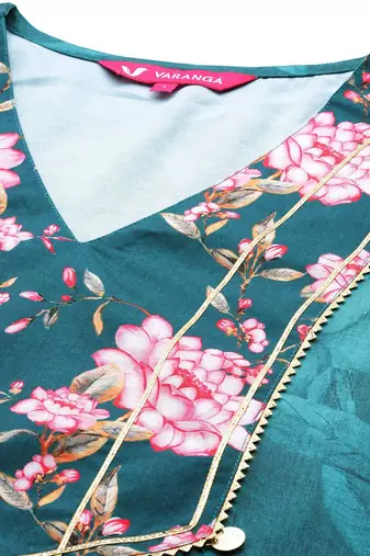 Floral Printed Regular Kurta with Trousers & Dupatta