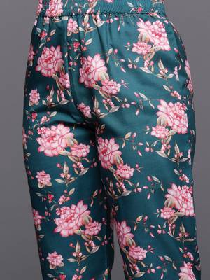 Floral Printed Regular Kurta with Trousers & Dupatta 3