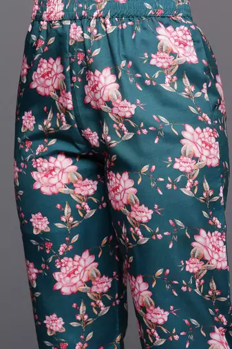 Floral Printed Regular Kurta with Trousers & Dupatta
