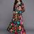 Women Floral Print Empire Mirror Work Pure Silk Kurta with Trousers & Dupatta