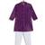 Purple embroidered cotton kurta set