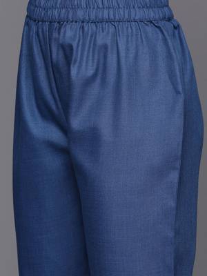 Halter Neck Regular Kurta with Trousers & Dupatta 4