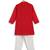 Red embroidered viscose kurta set