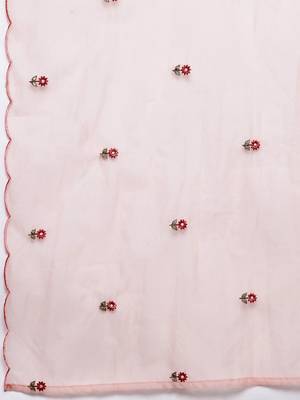 Women Floral Embroidered Regular Thread Work Kurta with Trousers & Dupatta 4