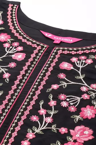 Women Floral Embroidered Regular Thread Work Kurta with Trousers & Dupatta