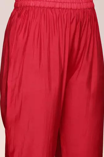 Ethnic Motifs Embroidered Zari Kurta with Trousers & Dupatta