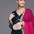 V- Neck Aliya Cut Winter A Line Kurta & Palazzo With Contrast Dupatta