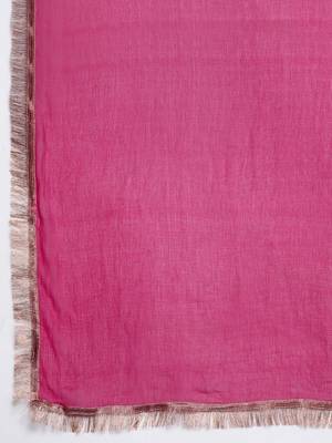 V- Neck Aliya Cut Winter A Line Kurta & Palazzo With Contrast Dupatta 3