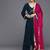 V- Neck Aliya Cut Winter A Line Kurta & Palazzo With Contrast Dupatta