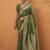 Olive tussar silk saree with rich zari border saree