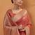 Rust tussar silk saree with rich zari border saree