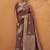 Brown tussar silk saree with rich zari border saree