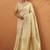 Off white tussar silk saree with rich zari border saree