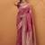 Rasberry tussar silk saree with rich zari border saree