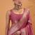 Rasberry tussar silk saree with rich zari border saree