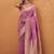 Onion pink tussar silk saree with rich zari border saree