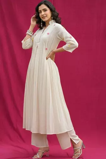 Women Ethnic Motifs Printed Tiered Pure Cotton Kurta with Palazzos