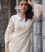 Women Floral Embroidered Regular Pure Cotton Kurta with Trousers