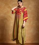 Women Printed Regular Sequinned Kurta with Trousers