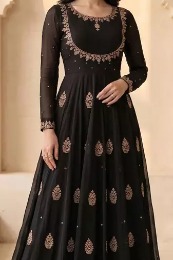 Women Ethnic Motifs Embroidered Empire Thread Work Kurta with Palazzos & With Dupatta