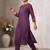 Women Ethnic Motifs Embroidered Regular Thread Work Kurta with Trousers