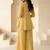 Women Ethnic Motifs Embroidered Empire Thread Work Silk Chiffon Kurti with Palazzos & With Dupatta