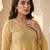 Women Ethnic Motifs Embroidered Empire Thread Work Silk Chiffon Kurti with Palazzos & With Dupatta