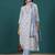 Floral Printed V-Neck Pure Cotton Straight Kurta With Trousers & Dupatta