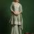 Floral Embroidered V-Neck A-Line Kurta With Sharara And Dupatta