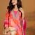Leheriya Printed Gotta Patti V-Neck Anarkali Kurta With Trousers & Dupatta