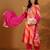 Leheriya Printed Gotta Patti V-Neck Anarkali Kurta With Trousers & Dupatta