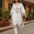 Floral Embroidered Pure Cotton Flared Sleeves V-Neck Straight Kurta With Trousers