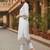 Floral Embroidered Pure Cotton Flared Sleeves V-Neck Straight Kurta With Trousers