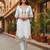 Floral Embroidered Pure Cotton Flared Sleeves V-Neck Straight Kurta With Trousers
