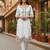 Floral Embroidered Pure Cotton Flared Sleeves V-Neck Straight Kurta With Trousers