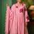 Women Floral Embroidered Empire Thread Work Chanderi Cotton Kurta with Palazzos & With Dupatta