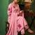 Women Floral Embroidered Empire Thread Work Chanderi Cotton Kurta with Palazzos & With Dupatta