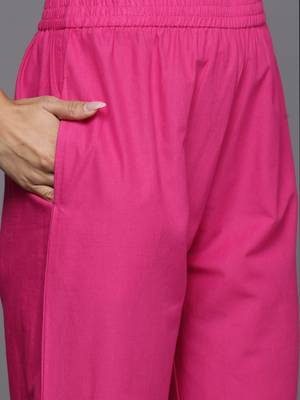 Women Floral Printed Panelled Pure Cotton Kurta with Trousers & With Dupatta 3
