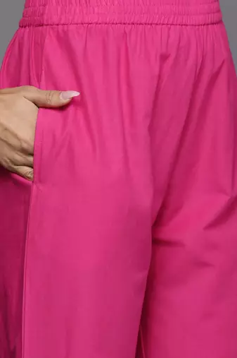Women Floral Printed Panelled Pure Cotton Kurta with Trousers & With Dupatta