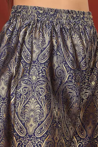 Gota & Zari Embroidered Velvet Winter Kurta with Trouser
