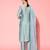 Floral Embroidered Regular Beads & Stones Kurta with Trousers & Dupatta