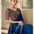 Blue luxurious party wear saree