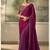 Wine luxurious party wear saree