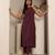 Women Regular Silk Crepe Kurta with Trousers