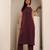 Women Regular Silk Crepe Kurta with Trousers
