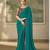 Teal luxurious party wear saree