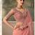 Peach luxurious party wear saree