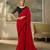 Red luxurious party wear saree