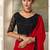 Red luxurious party wear saree